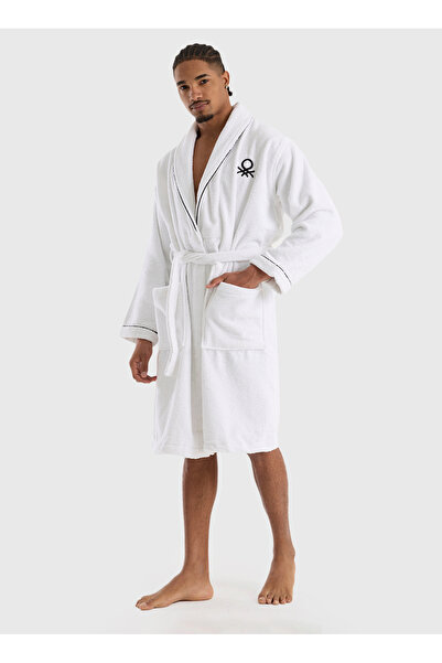 Benetton Beyaz Unisex Bornoz BE-0158-WH BORNOZ