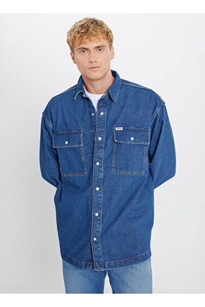 WRANGLER Oversize Mavi Erkek Ceket W545201512704 Mavi Ceket