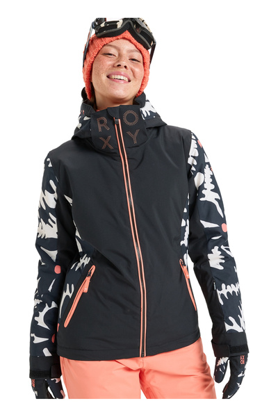 Quiksilver ERJTJ03527-FREE JET JK Siyah Normal Desenli Kadın Kayak Montu