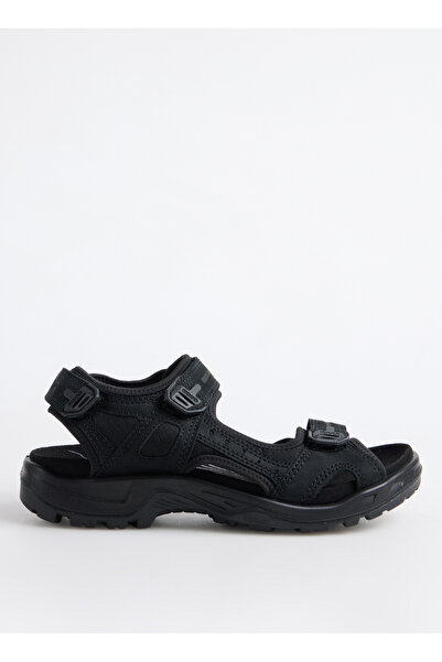 Ecco Siyah Yağlı Nubuk Erkek Sandalet