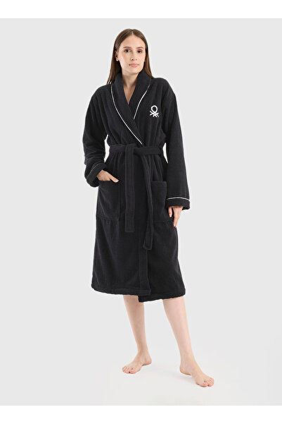 Benetton Siyah Unisex Bornoz BE-0158-BK BORNOZ