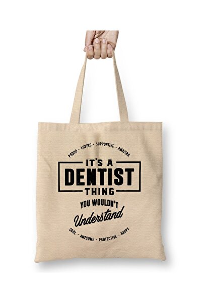 Toyaso Οδοντίατρος Οδοντιατρική λευκή υφασμάτινη τσάντα με μακριά λαβή Τσάντα...