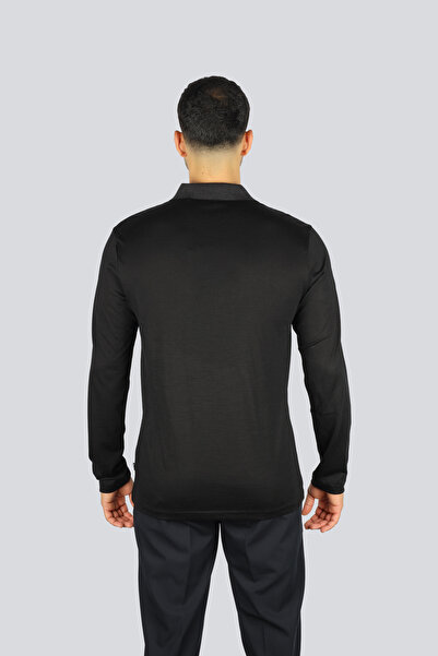 BOSS Men's Regular Fit Long Sleeve 100% Wool Knitwear Black Polo Neck T-Shirt 50549317-001