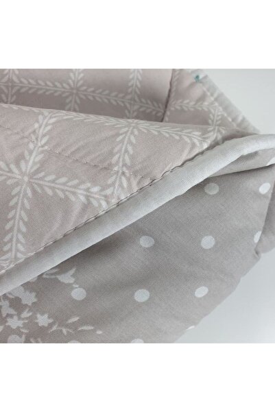 Reiashn Trendy floral bedspread, 100% cotton, summer gray color, single and a half size