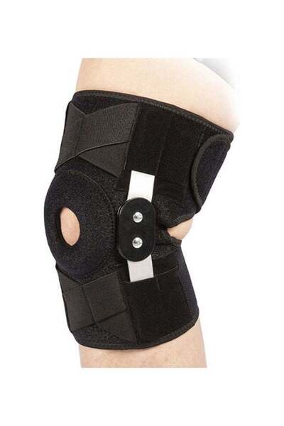 Generic Adjustable Protective Knee Band with Side Metal Stabilizer 48.5x26 cm