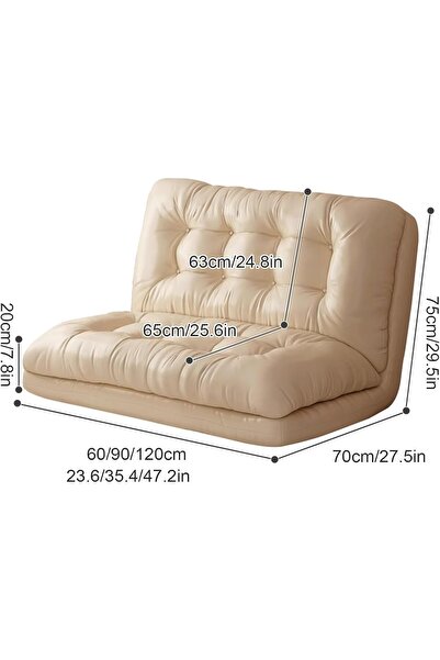 Enjoylifeme Folding Sofa Bed, 5-Position Adjustable Floor Lounger, 2-in-1 Armless Sleeper Chair