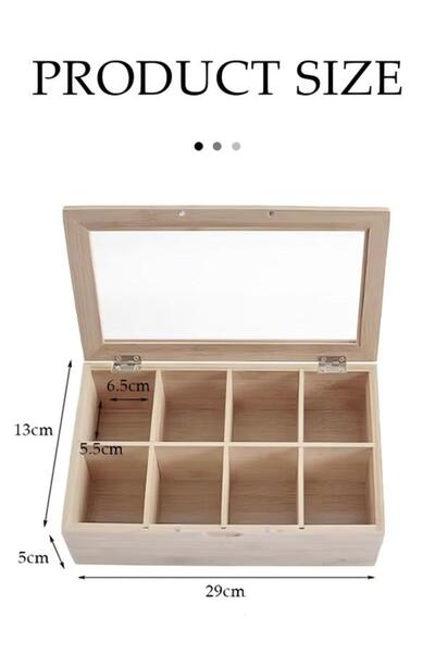 Generic Tea Box Tea Bag Organizer with 8 Compartments