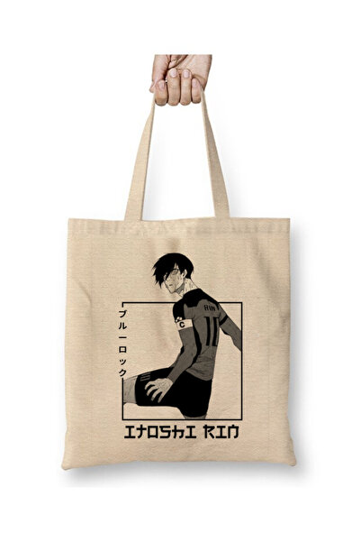 Toyaso Blue Lock Itoshi Rin Geantă de pânză albă cu mâner lung Geantă de cump...