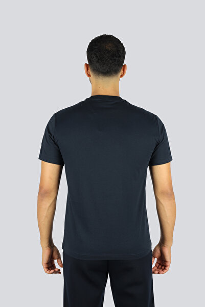 EA7 Men's Cotton Crew Neck Short Sleeve Navy T-Shirt 7m000956 Af10375-Mb437