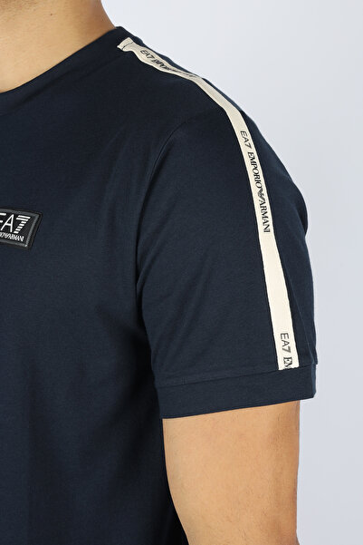 EA7 Men's Cotton Crew Neck Short Sleeve Navy T-Shirt 7m000956 Af10375-Mb437