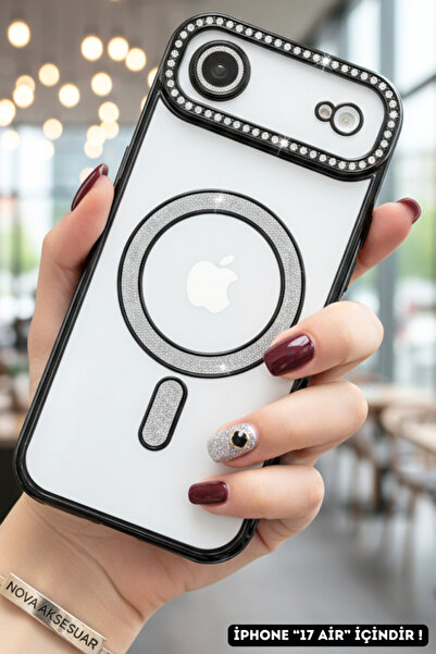 cepmoda حافظة هاتف iPhonE “17 AİR” من نوع Magsafe - غطاء فاخر مع حماية للعدسة...