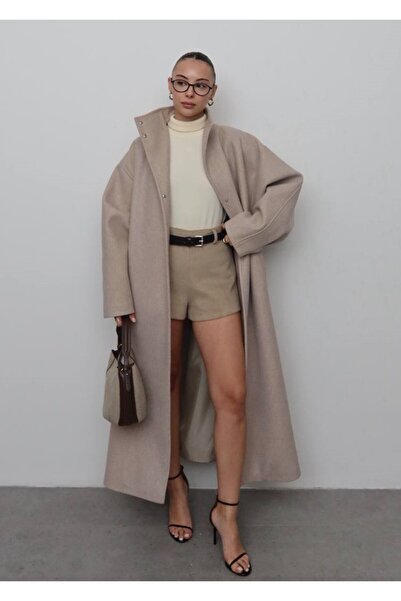 MAXXANA Kaşe Fabric Oversized Coat