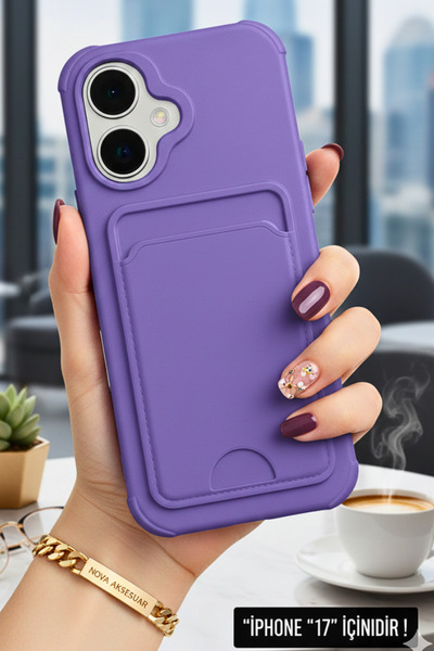 cepmoda حافظة هاتف متوافقة مع آيفون 17 مع حامل للبطاقات - حجرة للبطاقات، غطاء...