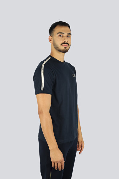 EA7 Men's Cotton Crew Neck Short Sleeve Navy T-Shirt 7m000956 Af10375-Mb437