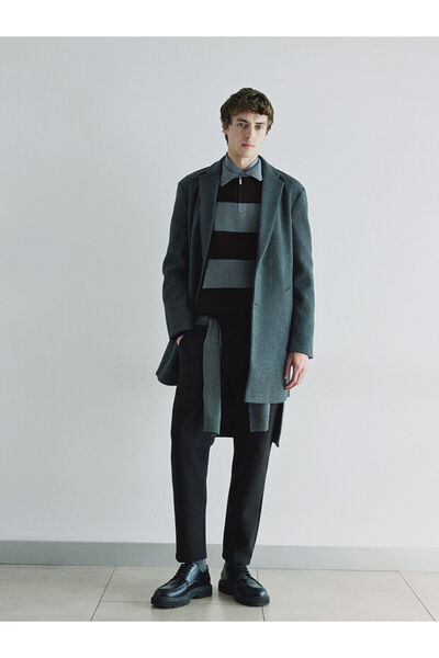 LC Waikiki Polo Neck Striped Men's Knitwear Sweater