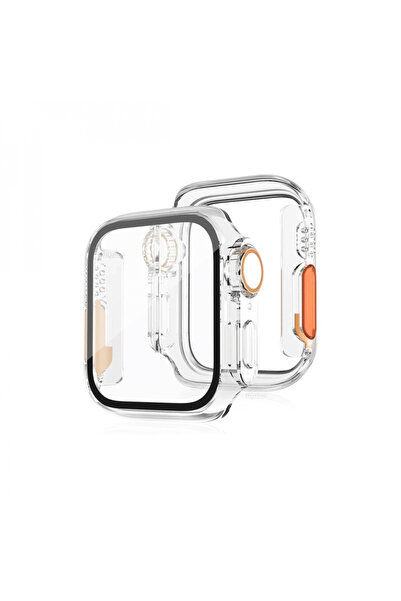 MKR Apple Watch 40mm Watch 49mm Case Converter and Screen Protector - Transpa...