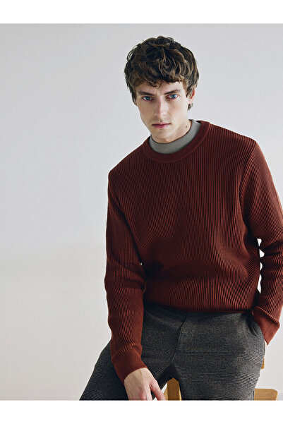 LC Waikiki Rmz Gi̇yi̇m Farkiyla Zero Roba Collar Men's Knitwear Sweater