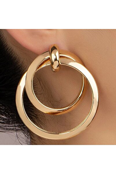 Choice أقراط ذهبية اللون ملتوية كبيرة الحجم للنساء والفتيات في النوادي الليلي...