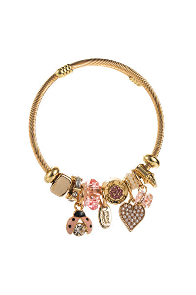 Choice سوار من الفولاذ المقاوم للصدأ مصنوع يدويًا على شكل قلب خنفساء وردية ال...