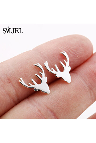 Choice أقراط SMJEL صغيرة على شكل رجل خبز الزنجبيل فضي اللون 087