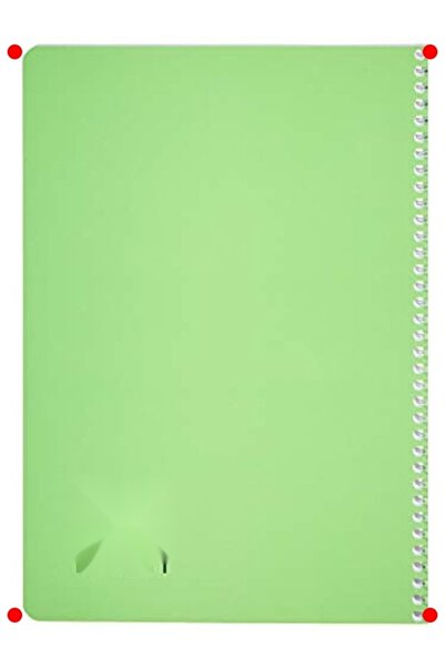 markentegra دفتر ملاحظات مربع بغلاف كرتوني حلزوني مقاس A4 - 144 ورقة باللون الأخضر