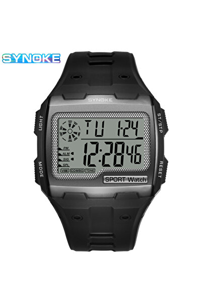 Choice ساعة SYNOKE الرقمية السوداء للرجال أرقام كبيرة سهلة القراءة مقاومة للم...