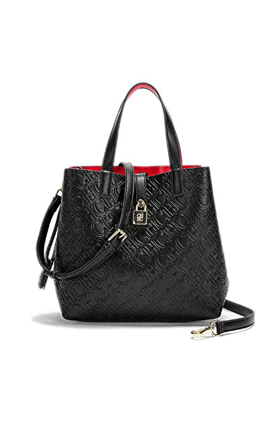 Ch chch New Luxury-Inspired Large-Capacity Embossed Shoulder Bag with Alphabet Pattern Design