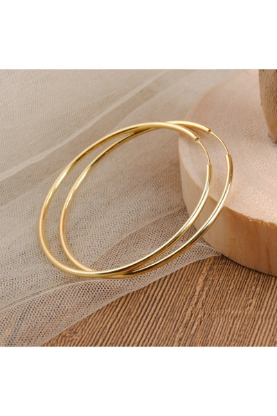 Choice 3 أزواج - 50 60 70 مم 18 قيراط ذهب ستانلس ستيل 12-70 مم أقراط دائرية ك...