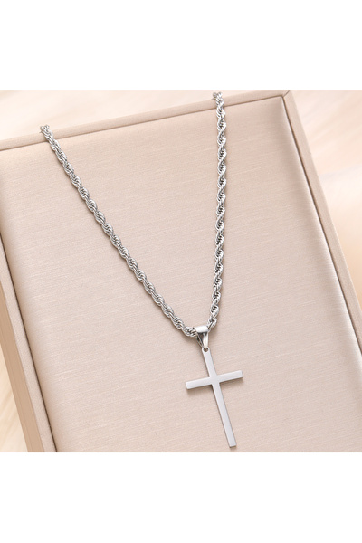Choice AYA6070902 New Stainless Steel Cross Pendant Necklace for Men Women Minimalist Gold Color Jewelry Ma