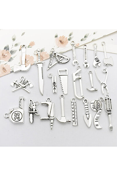 Choice SN014-أداة مكونة من 20 قطعة من الفضة التبتية المختلطة أداة قطة عيد الم...