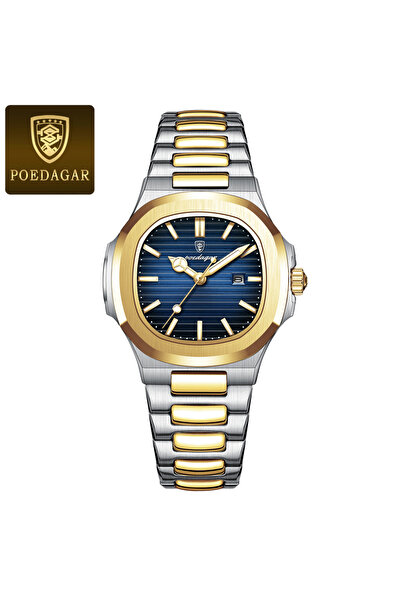 Choice9 789 Gold Blue Square Luxury Watch For Woman Waterproof Luminous Date Ladies Wristwatch Stainless St