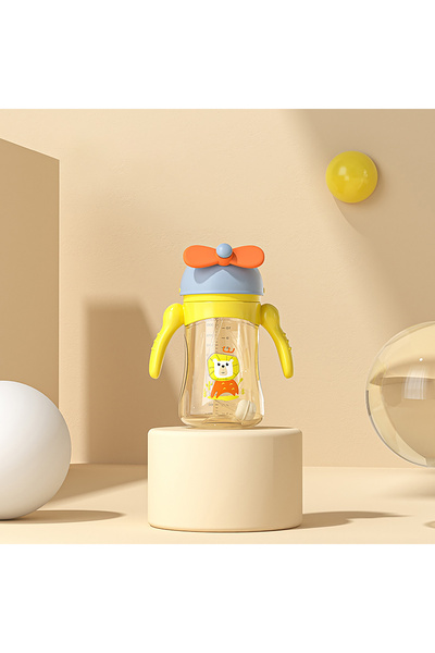 Hibobi Premium 300ml Baby Sippy Cup with Gravity Ball, Anti-Drop Straw Training Cup