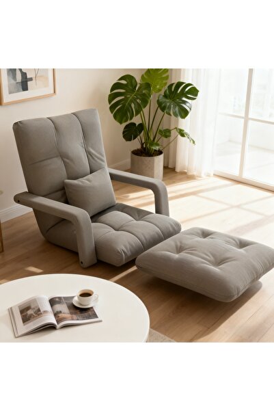 Roam shop Lazy Sofa, Memory Foam Recliner, Adjustable Backrest Floor Chair, Tatami Sofa，bean bag chair grey