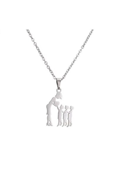 Choice قلادة على شكل قلب للأم والطفل من الفولاذ المقاوم للصدأ مكونة من 3 قلاد...