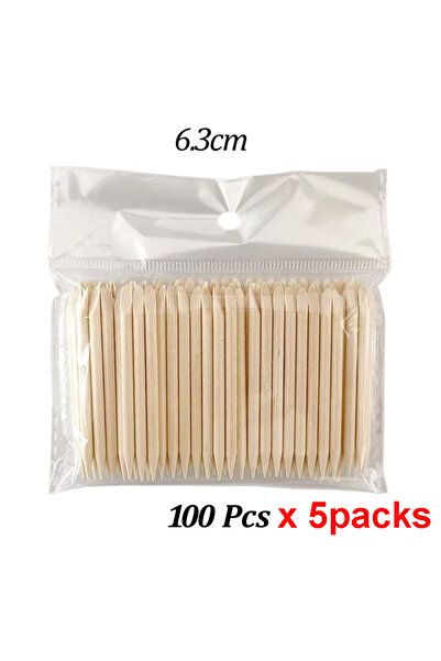 Choice15 5 عبوات - 63 مم، 100 قطعة/500 قطعة، أعواد دفع الجلد الميت الخشبية، 6...