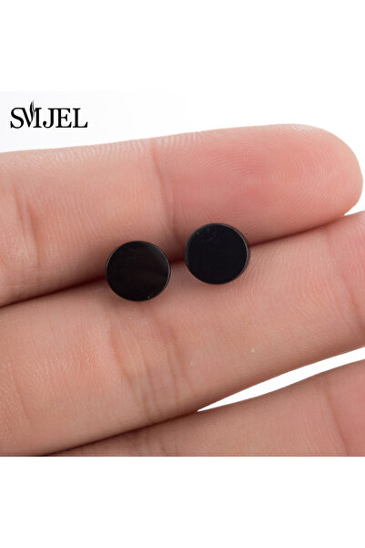 Choice أقراط ذهبية اللون 006 من الفولاذ المقاوم للصدأ باللون الأسود للنساء وا...