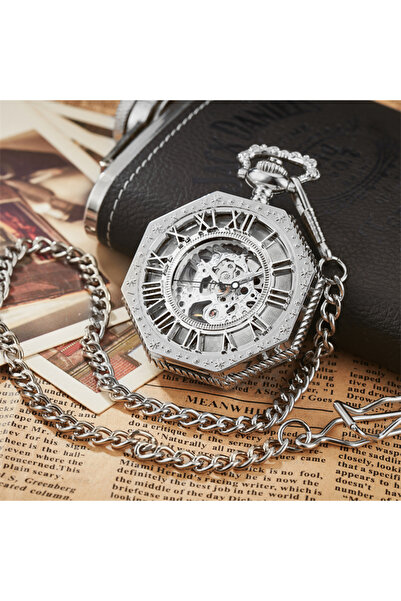 Choice ساعة PM006 رمضان الكلاسيكية سداسية الشكل، ميكانيكية، مع سلسلة، بتصميم ...