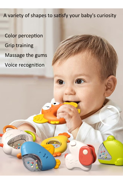 Generic 12-piece Baby Teether Set to Relieve Teething Discomfort and Grip Training Toy