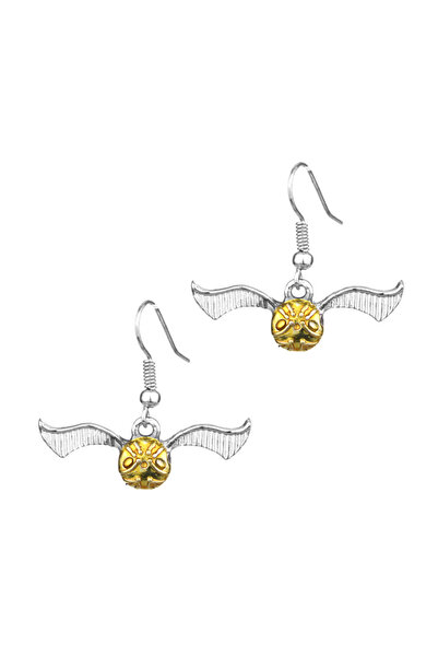 Choice أقراط متدلية على شكل سنيتش ذهبي من كويدتش E058، خطاف أذن من أكاديمية م...