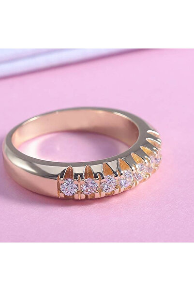 Choice 6 B2950 Huitan High Quality Office Lady Accessories Rings Golden Color Halo Micro Paved Casual Style
