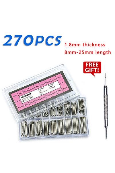 Choice 1.8 مم 8-25 مم 270 قطعة/المجموعة قضبان زنبركية من الفولاذ المقاوم للصد...