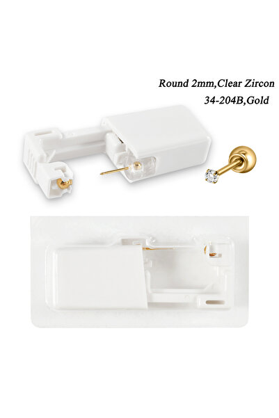 Choice 0.8x10mm 34-204B 1PC 24K Gold Plated Earring Disposable Ear Piercing U...