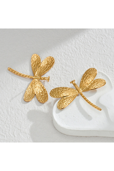 Choice1 أقراط أذن E812 نسائية مطلية بالذهب عيار 18 قيراطًا من الفولاذ المقاوم...