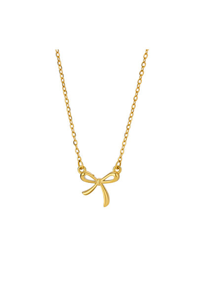 Choice قلادة ذهبية N06126G من الفولاذ المقاوم للصدأ على شكل قوس قمري للنساء ب...