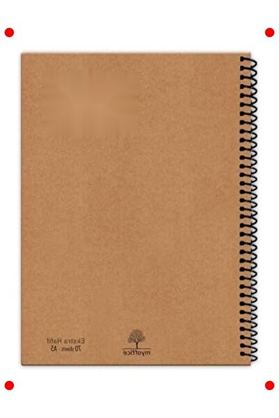 markentegra A5 Spiral Bound Kraft Cover Grid Notebook
