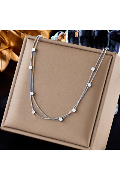 Choice قلادة N1905 DIEYURO من الفولاذ المقاوم للصدأ 316L، بتصميم سلاسل مكعبة ...