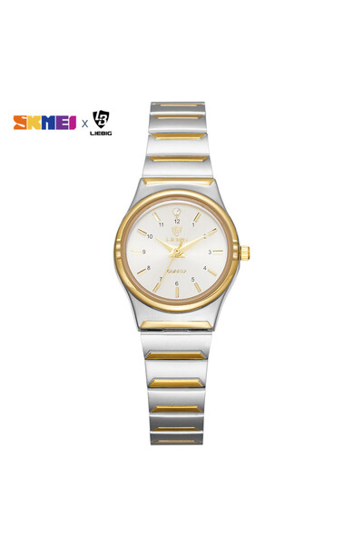 Skmei color 3 Brand New Women Quartz Watches Luxury Golden Stainless Steel Bracelet Waterproof Ladies Gold