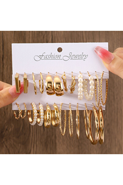 Choice1 fb001 Vintage Silver Color Y2K Pearl Earrings for Women Geometry Roun...