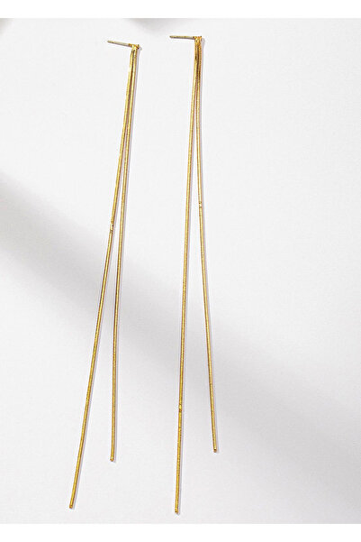 Choice أقراط طويلة خطية أنيقة باللون الذهبي SF120 للنساء بتصميم بسيط ومجوهرات...