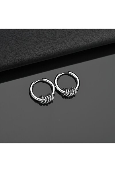 Choice1 Style B Steel 2pcs Stainless Steel Hoop Earrings For Men Small Circle...